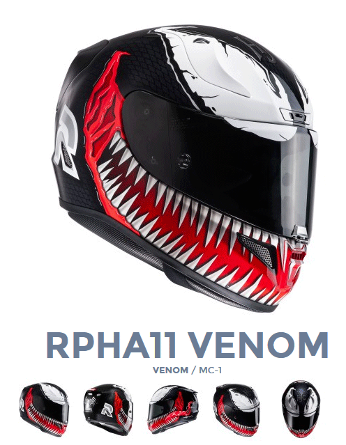 Casque HJC RPHA 11 Venom, un casque Marvel qui a du mordant. | Motoshopping